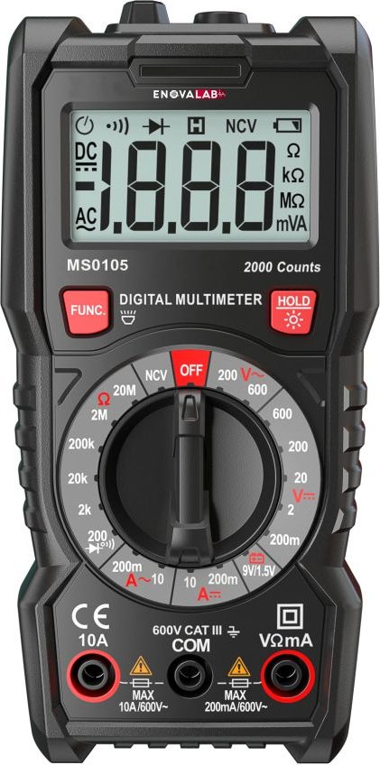 Digital-Multimeter MS0105, 2.000 Counts, 600 V, 10 A, NCV