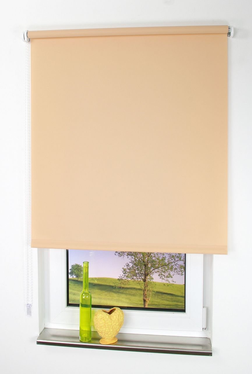 Seitenzugrollo, Kettenzugrollo, 240 x 102 cm, sand