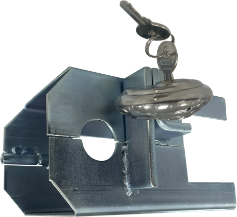 Kastensicherung klappbar mit Diskusschloss