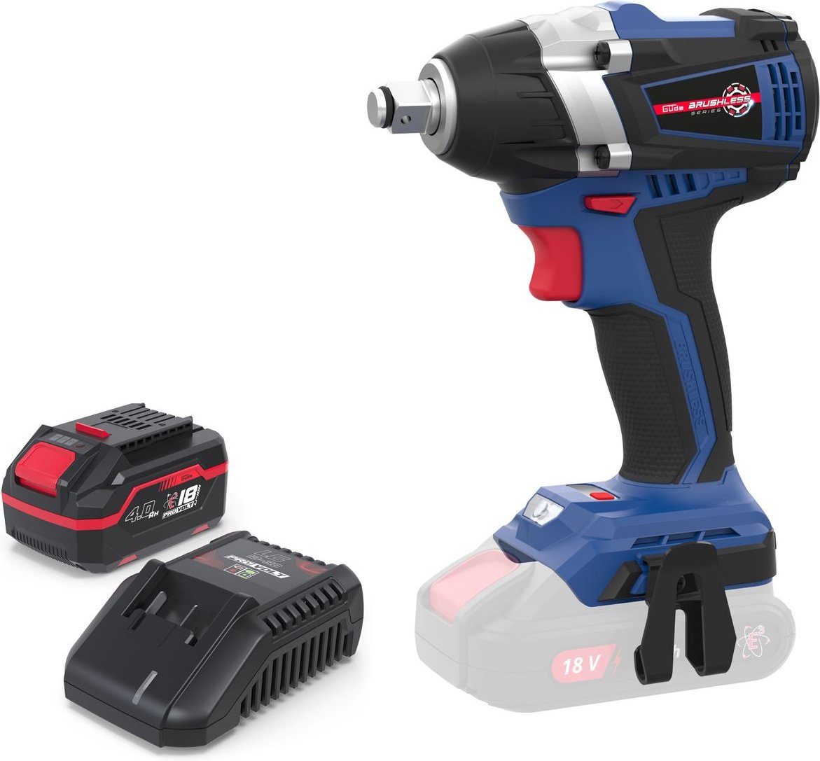 Güde Akku Schlagschrauber BSS 18 1 2-0 BL inklusive Ladegerät & Akkupack Starter-Kit Set