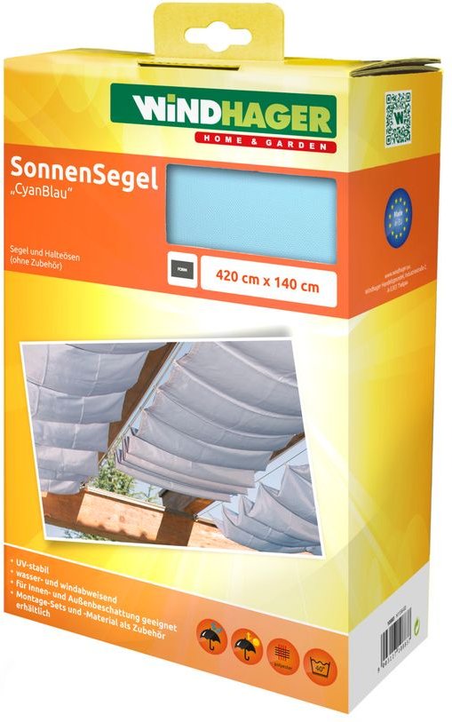 Thumbnail - Sonnensegel 420x140 cm - Cyanblau