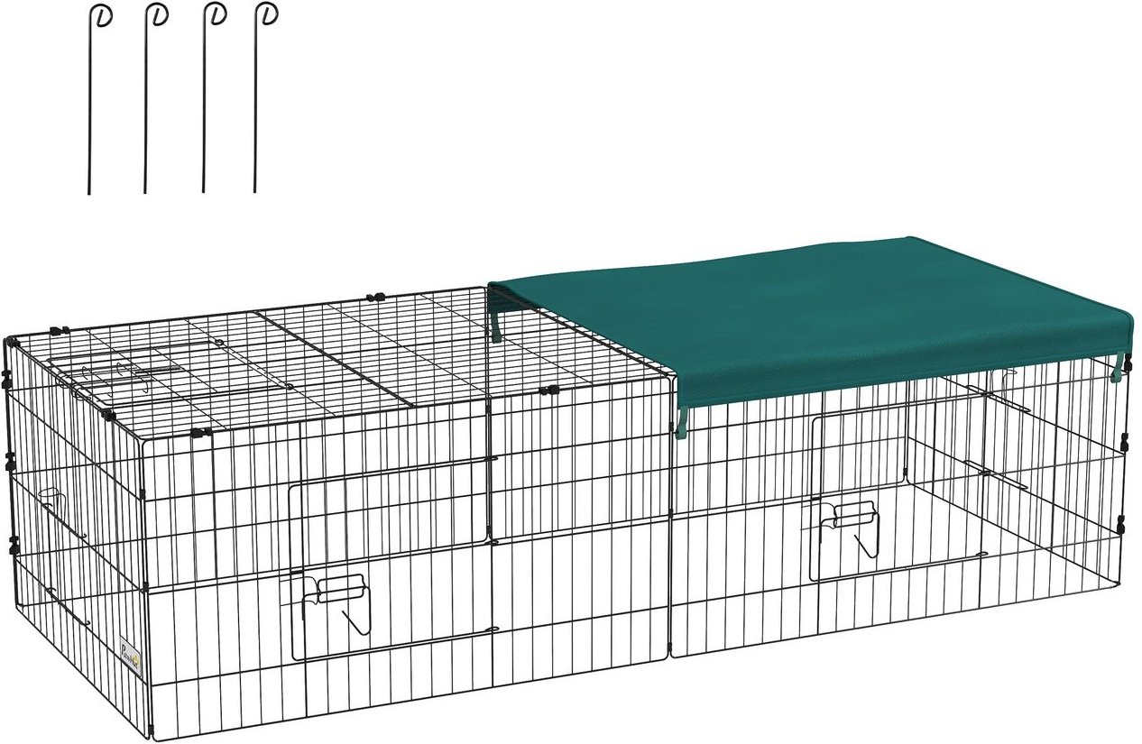 Kleintierkäfig, Haustier-Laufstall mit 5 Türen Kaninchenstall für draußen
