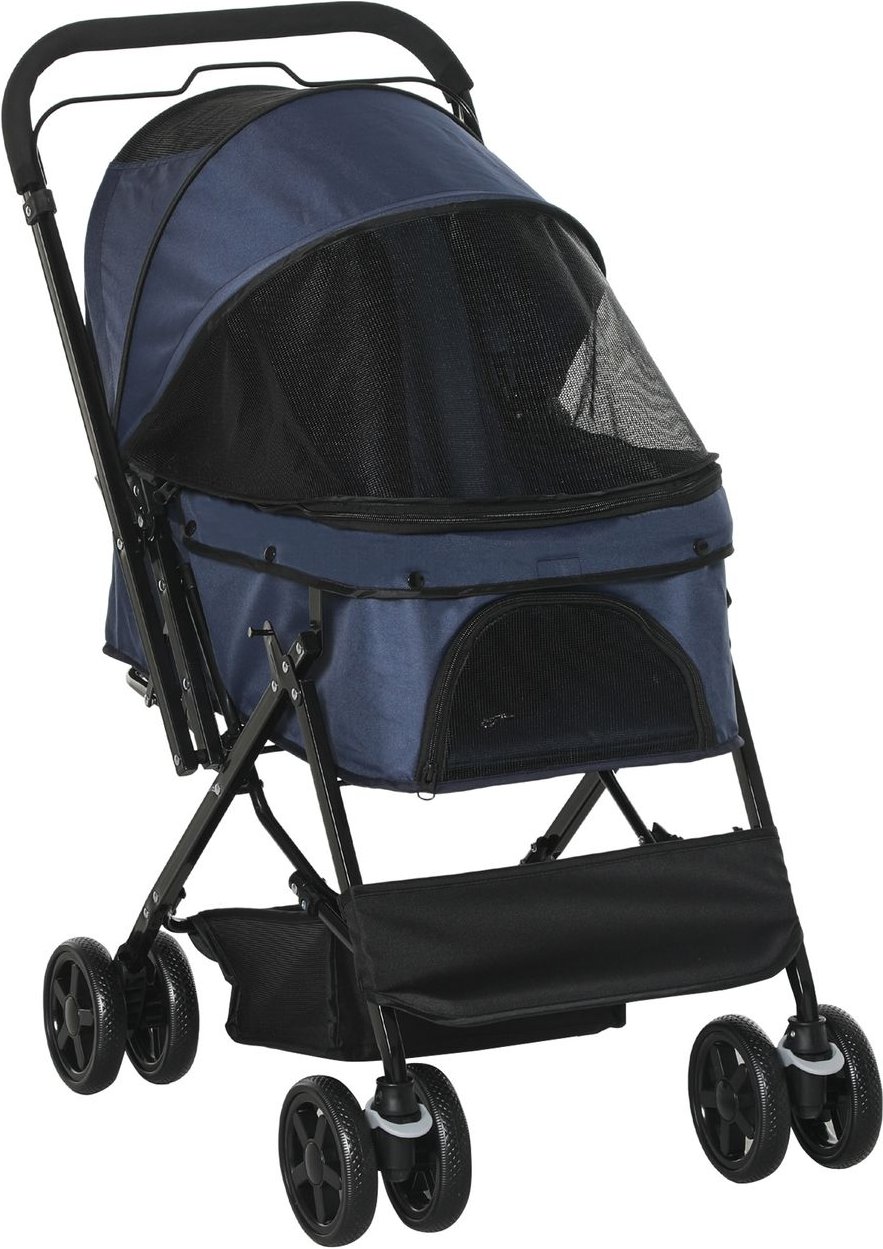 Thumbnail - Hundebuggy Hundewagen für kleine Hunde Katzen Pet Stroller Oxford Blau
