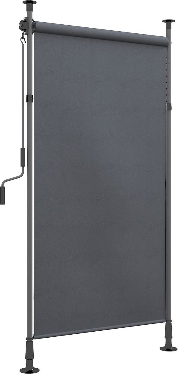 Senkrechtmarkise mit Sonnenschutz, 150 x 220-310cm Balkonsichtschutz, Polyester