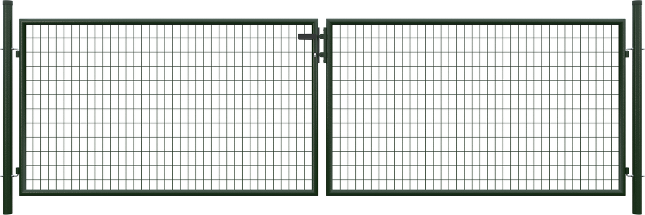 Metall Doppeltor B4000 x H1200 mm inkl. Pfosten + Beschlägen RAL7016 anthrazit