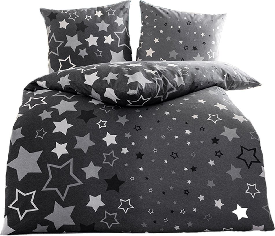 Feinbiber-Bettwäsche "Sterne"