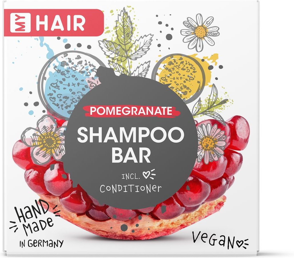 Handgefertigtes festes Shampoo MY HAIR in Papierschachtel