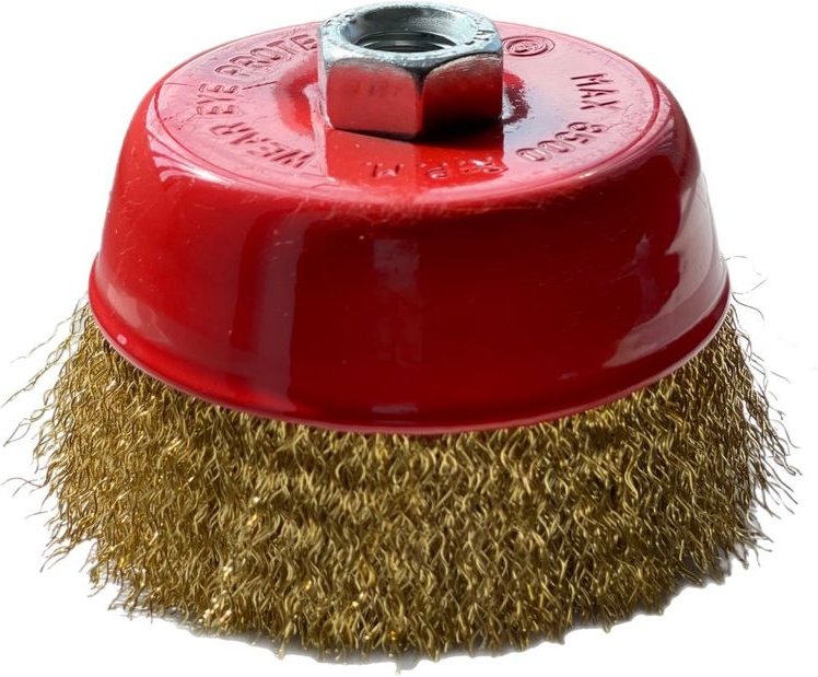 Topfbürste Drahtbürste 100mm Bürste gewellt Winkelschleifer & Flex 1x