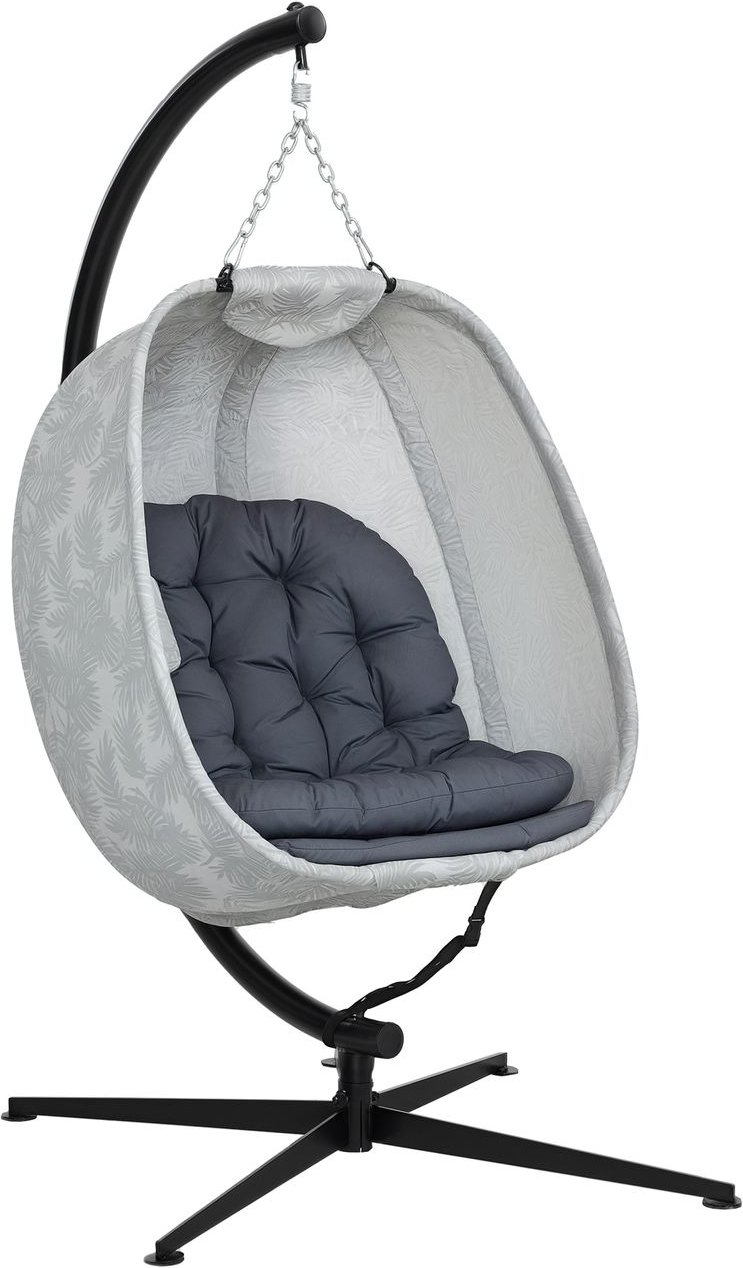 Thumbnail - Eiförmiger Hängesessel für den Außenbereich, Hängeschaukel mit Gestell