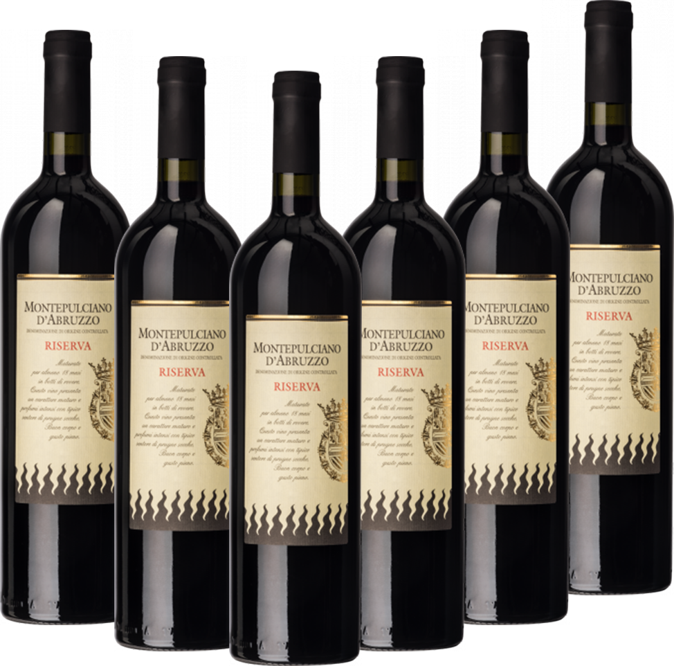 Montepulciano d Abruzzo Riserva DOC Fiamme Nere Italien trocken - 6er Karton