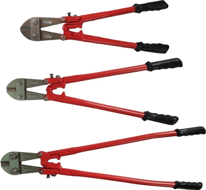 Bolzenschneider Drahtschere Seitenschneider 3 tlg Set 450 600 900 mm
