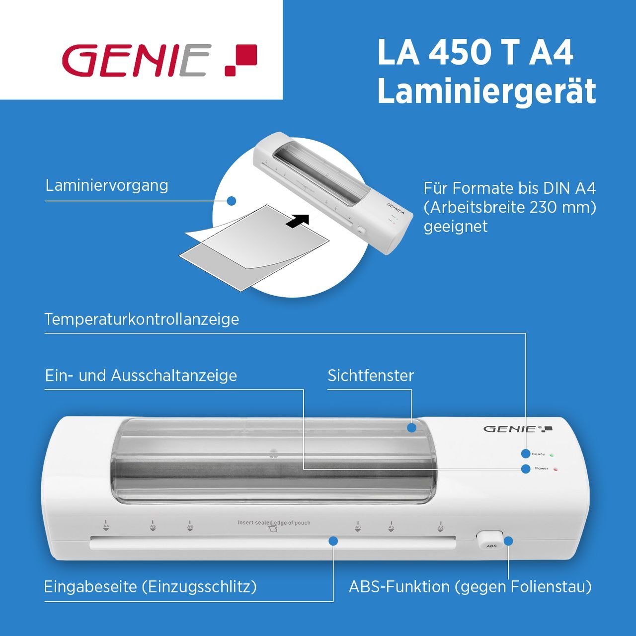 Thumbnail - Laminiergerät GENIE LA 450 T transparent