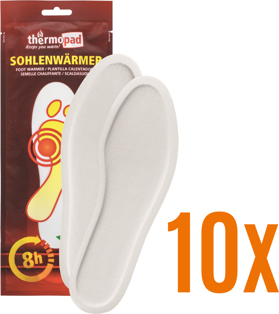 Thermopad 10x Paar Sohlenwärmer Größe S (36-37)