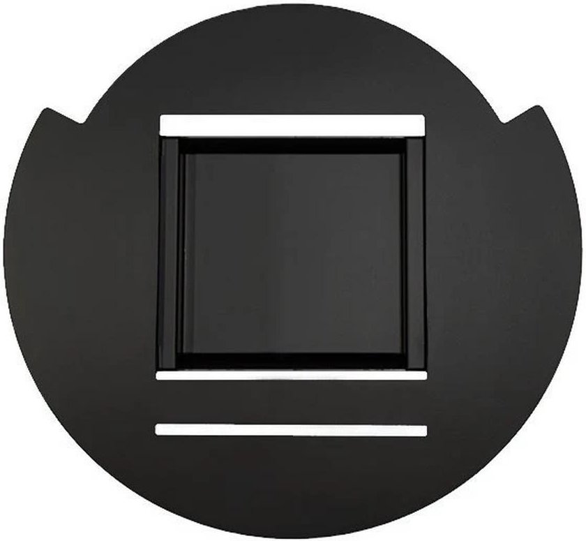 Schwarze Montageplatte, robust, langlebig, für sichere Befestigung von Ethanolkamin