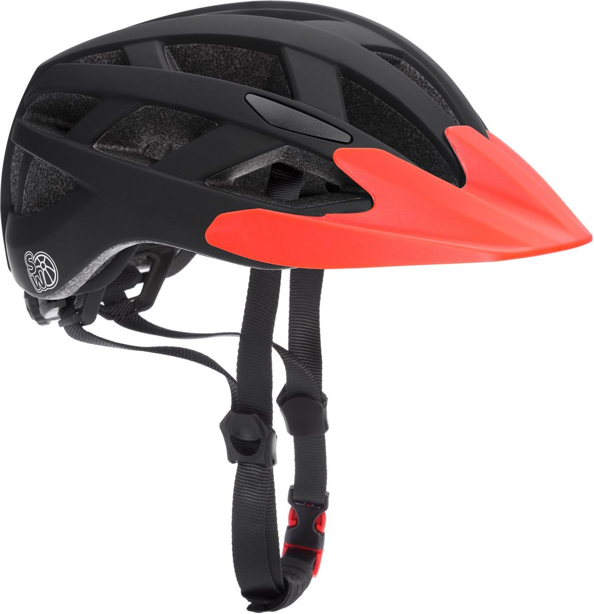 Spielwerk Kinderhelm schwarz-orange Größe S/M