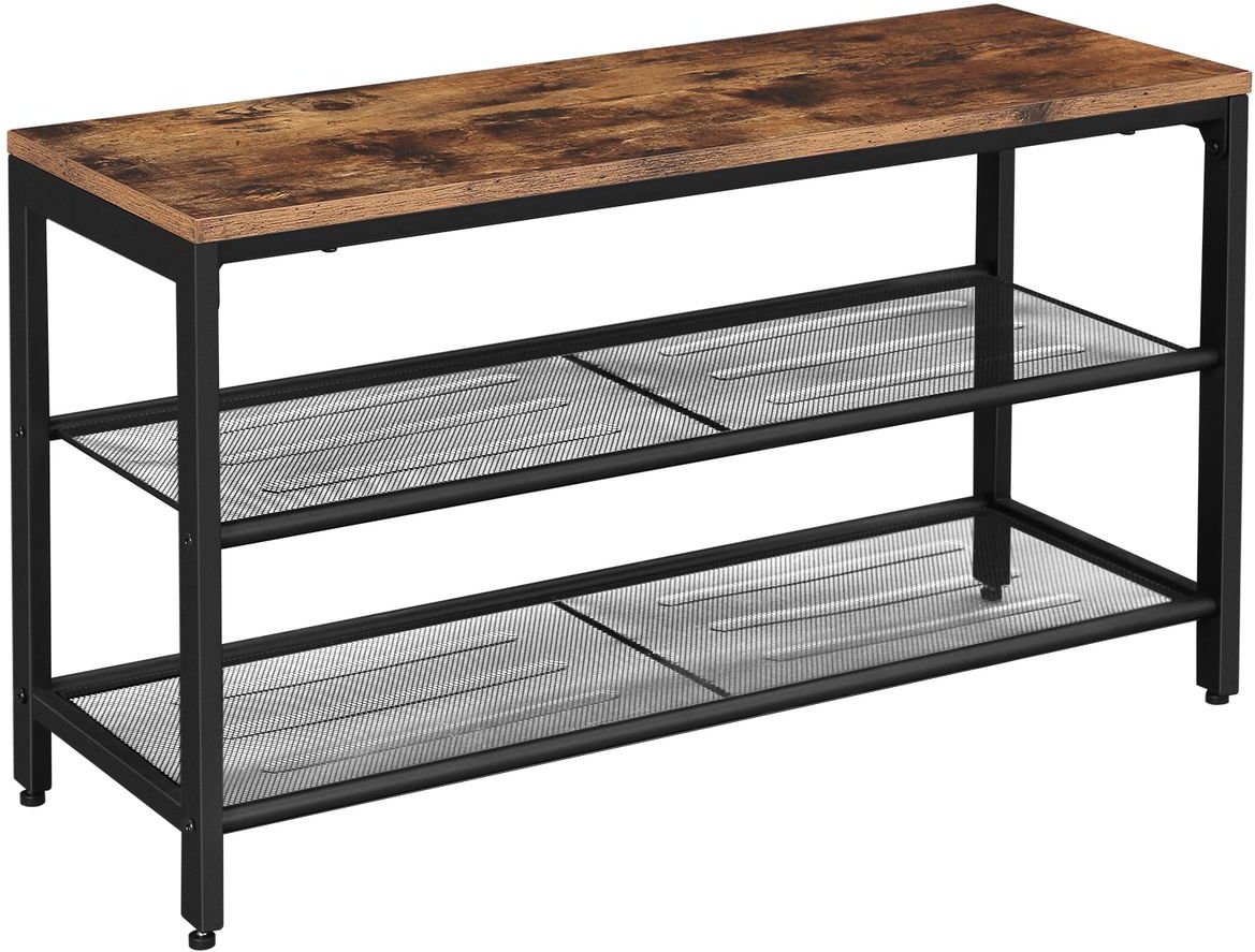 Schuhbank mit 2 Gitterablagen 80 x 30 x 44,5 cm