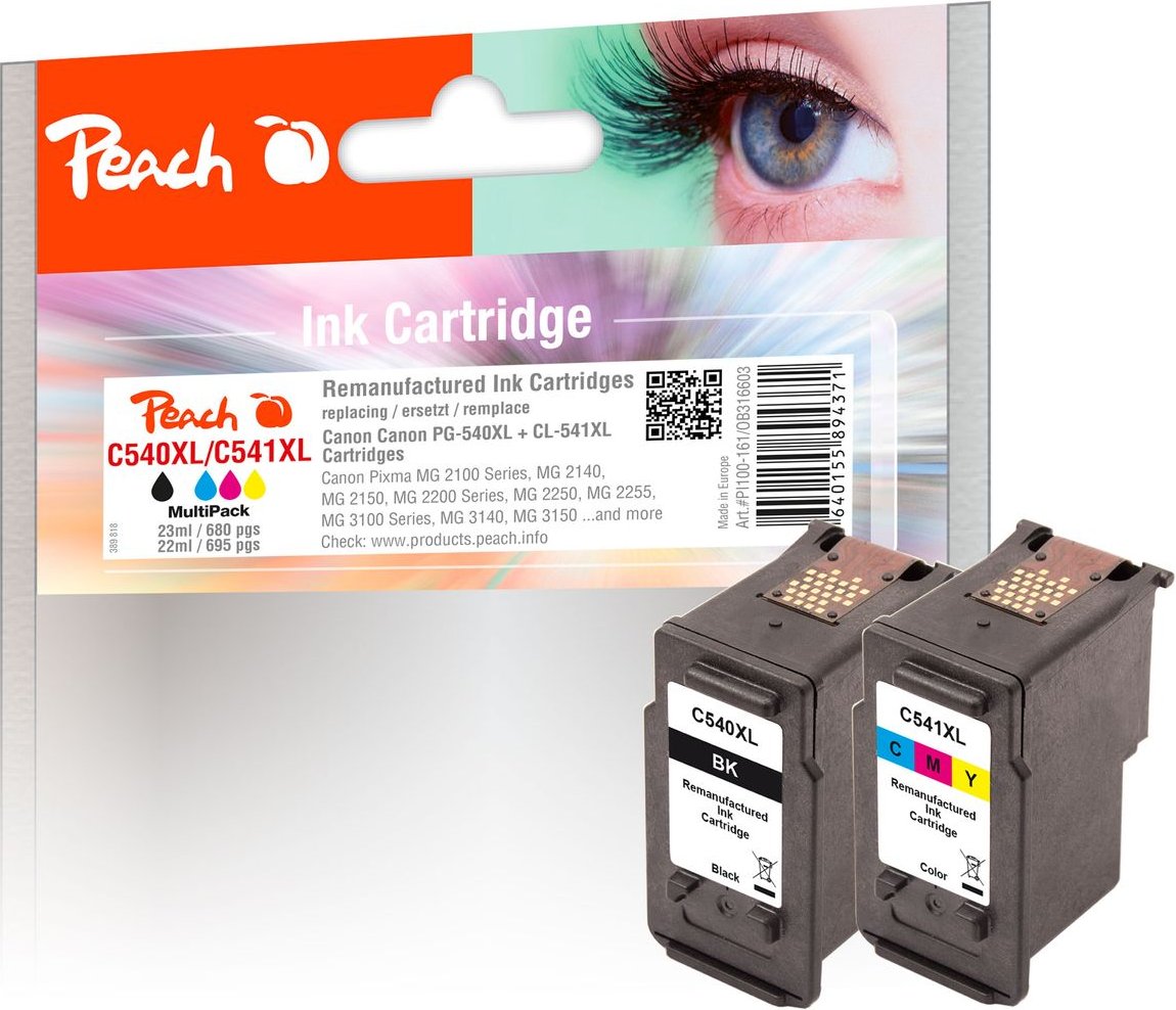 Spar Pack Druckköpfe ersetzt Canon PG-540XLBK, CL-541XLC