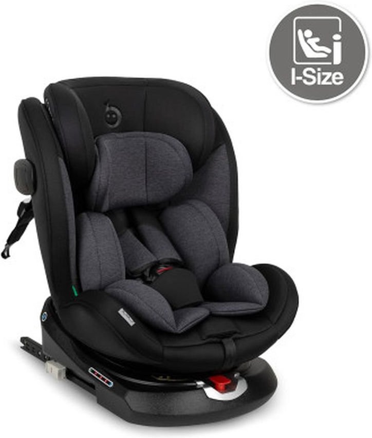 MoMi EMI drehbarer Kindersitz in Schwarz für Kinder von 40 bis 150 cm in schwarz