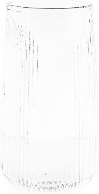 Glas Set Stripe Riffel Longdrink-Glas, Glas, Hitzebeständig 500ml