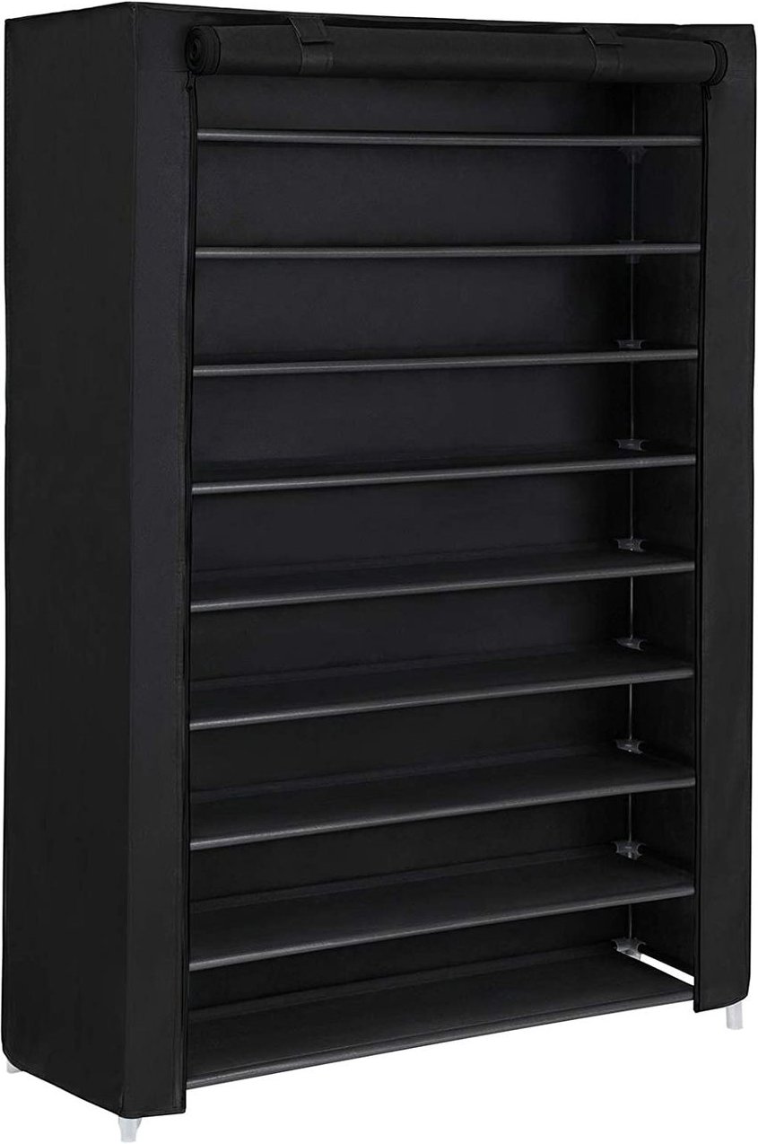 Schuhregal mit 10 Ebenen, 100 x 28 x 162 cm