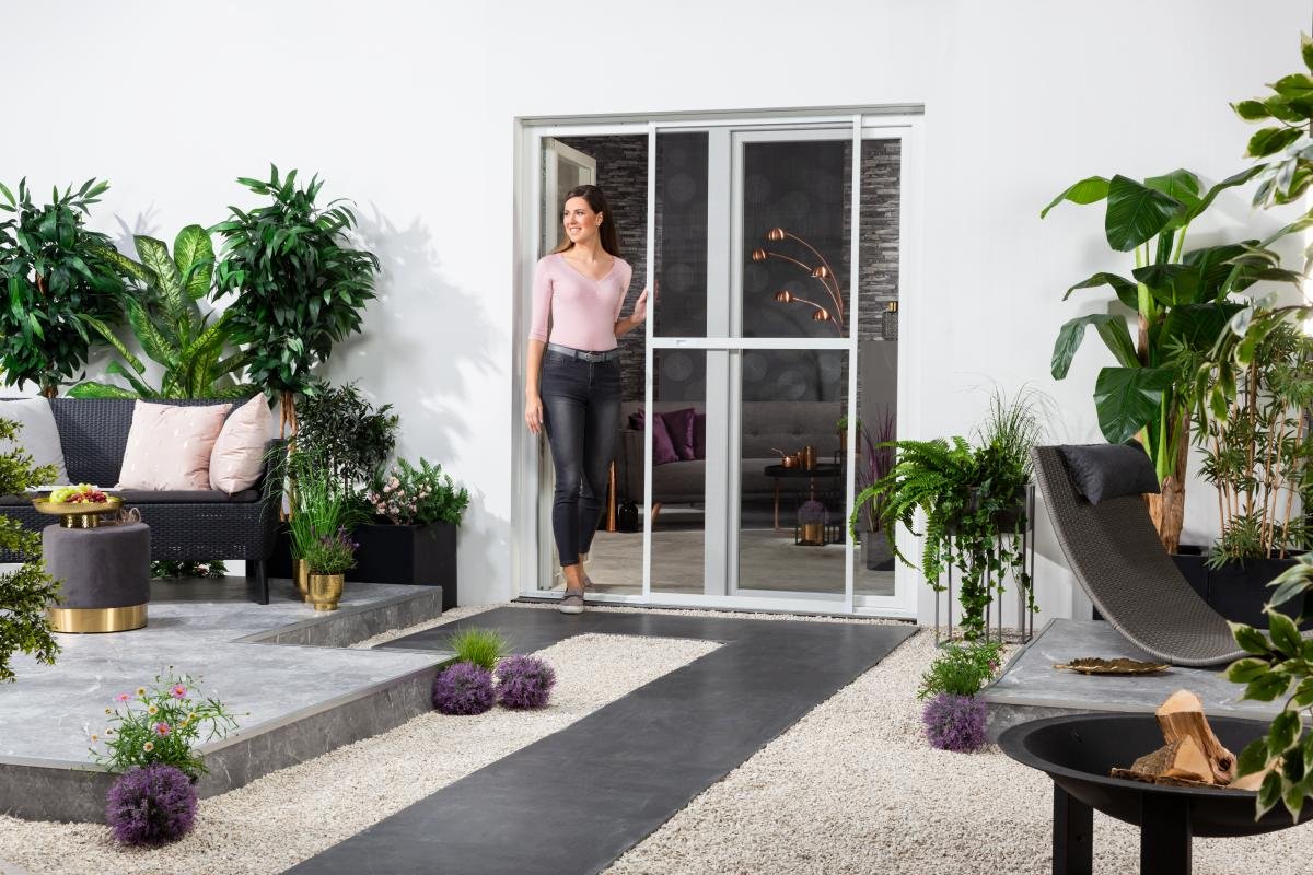 Alu Schiebetür "COMFORT" Einzelelement 120x240 cm anthrazit