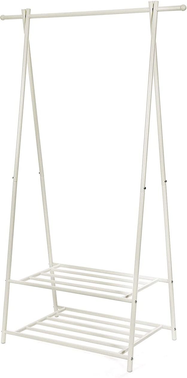 Kleiderständer, 2 Ablagen für Schuhe und Boxen