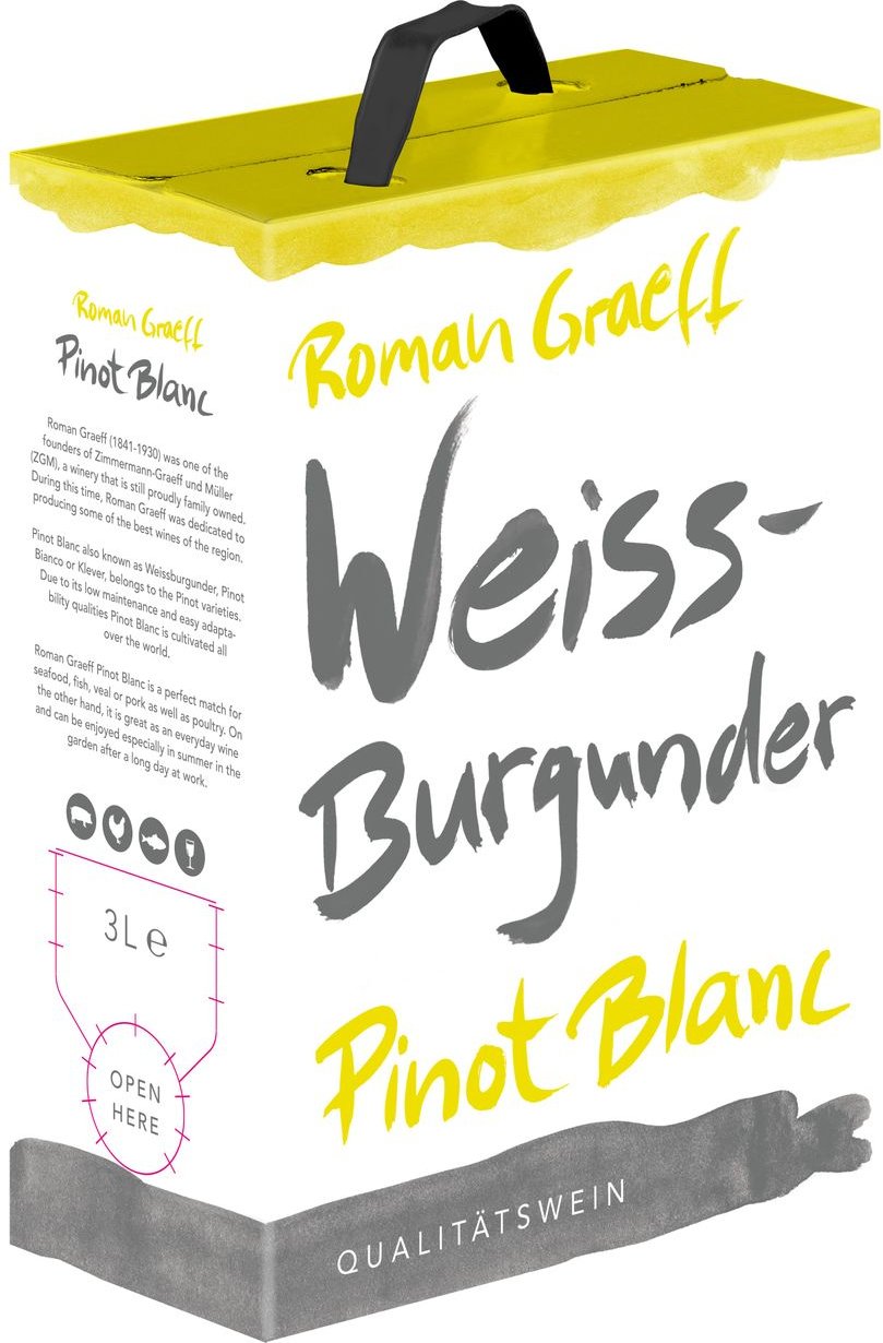 Roman Graeff Weissburgunder Pinot Blanc Rheinhessen QBA Trocken 3l