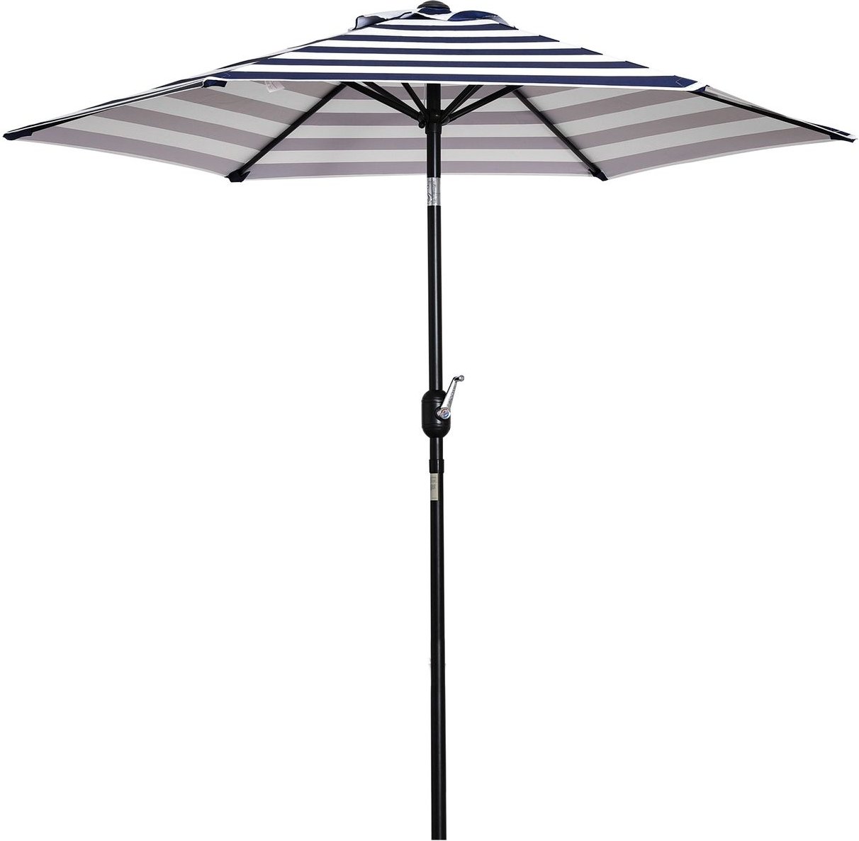 Sonnenschirm Terrassenschirm Gestell Stahl im Freien Blauer Streifen