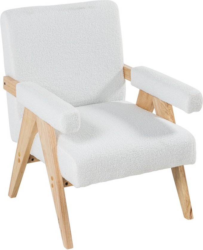 Polsterstuhl mit Armlehnen, ca. 70B x 80,5T x 86H cm - Weiß