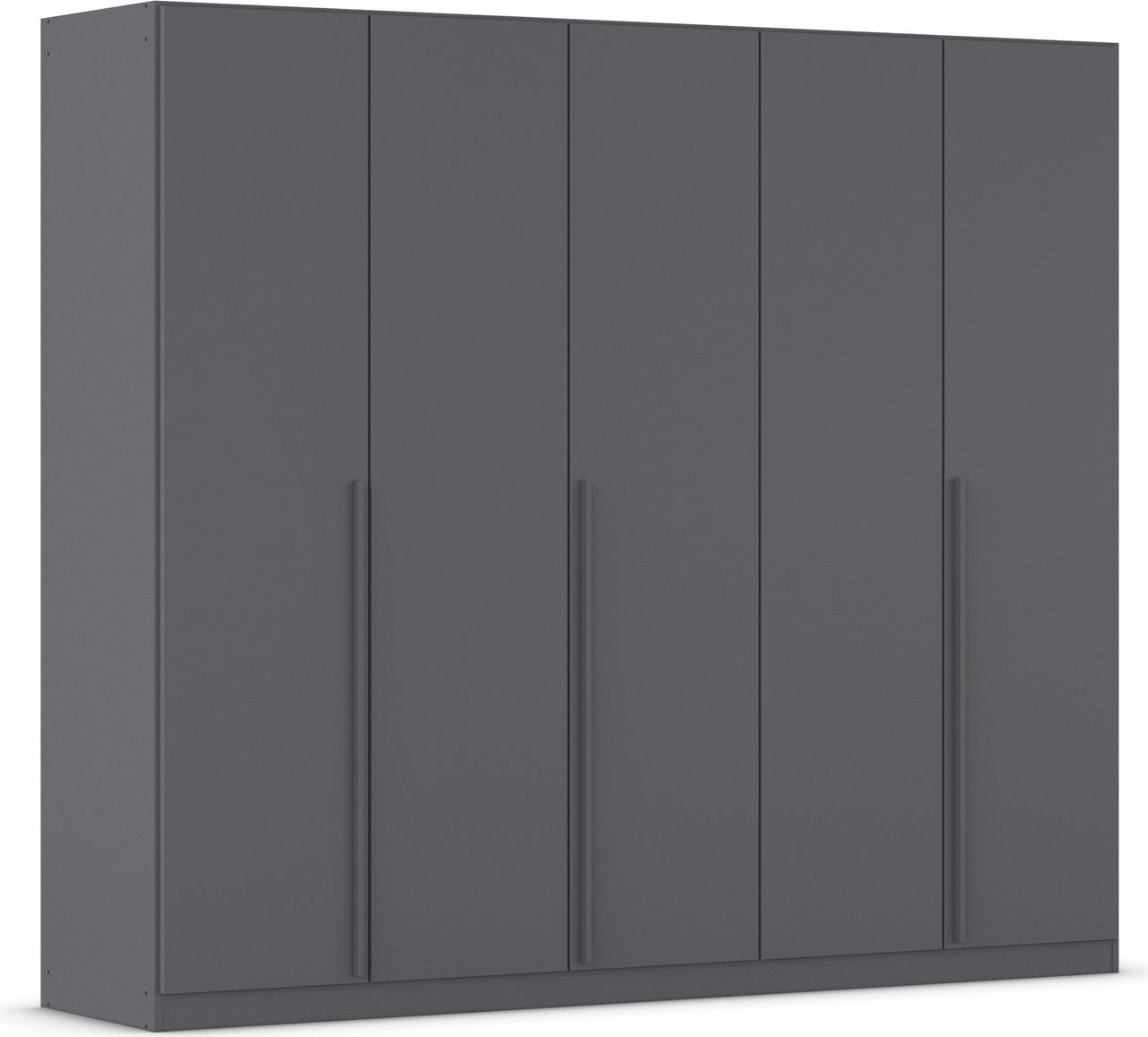 rauch Alba Kleiderschrank 5-türig, Farbe Grau metallic Breite 226 cm