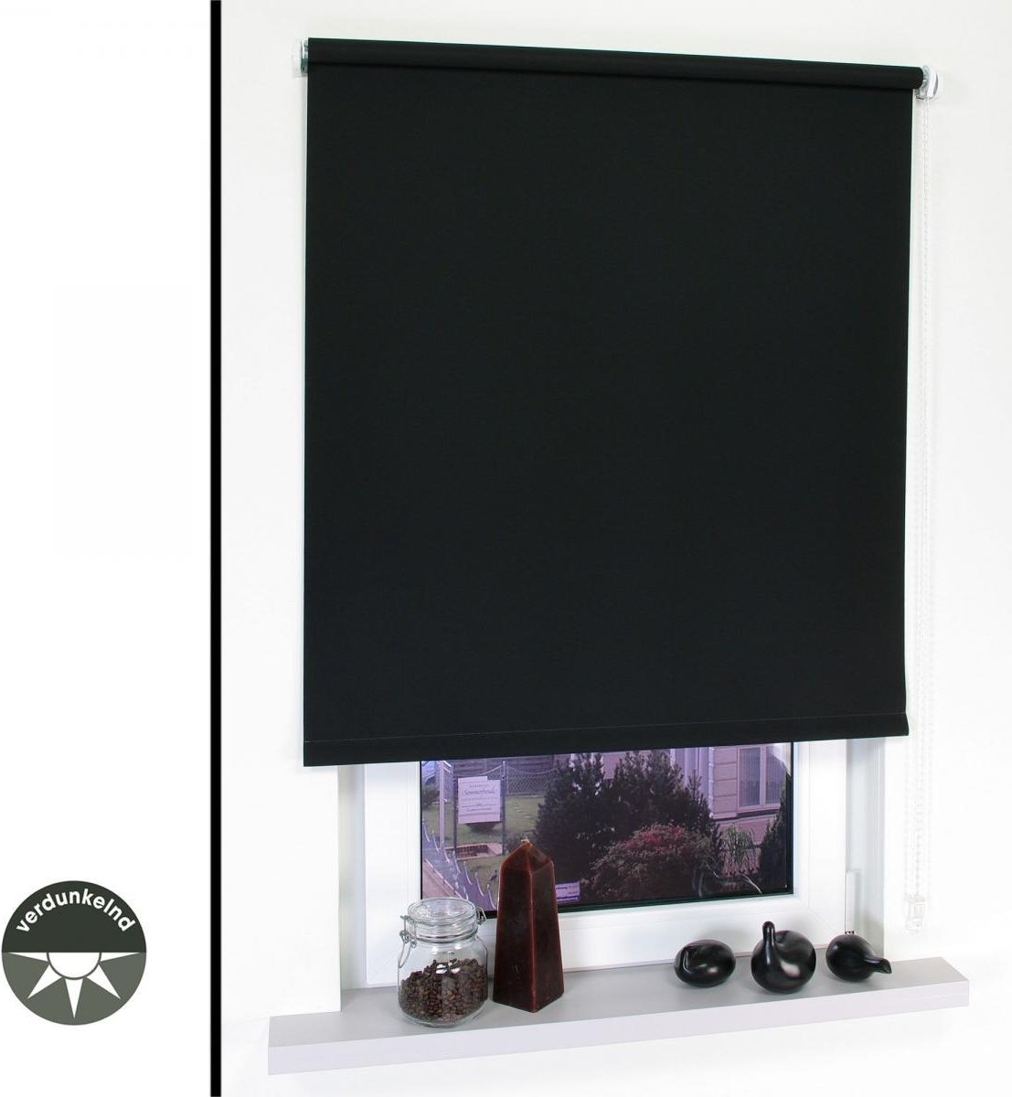 Seitenzugrollo 102 x 240 cm schwarz