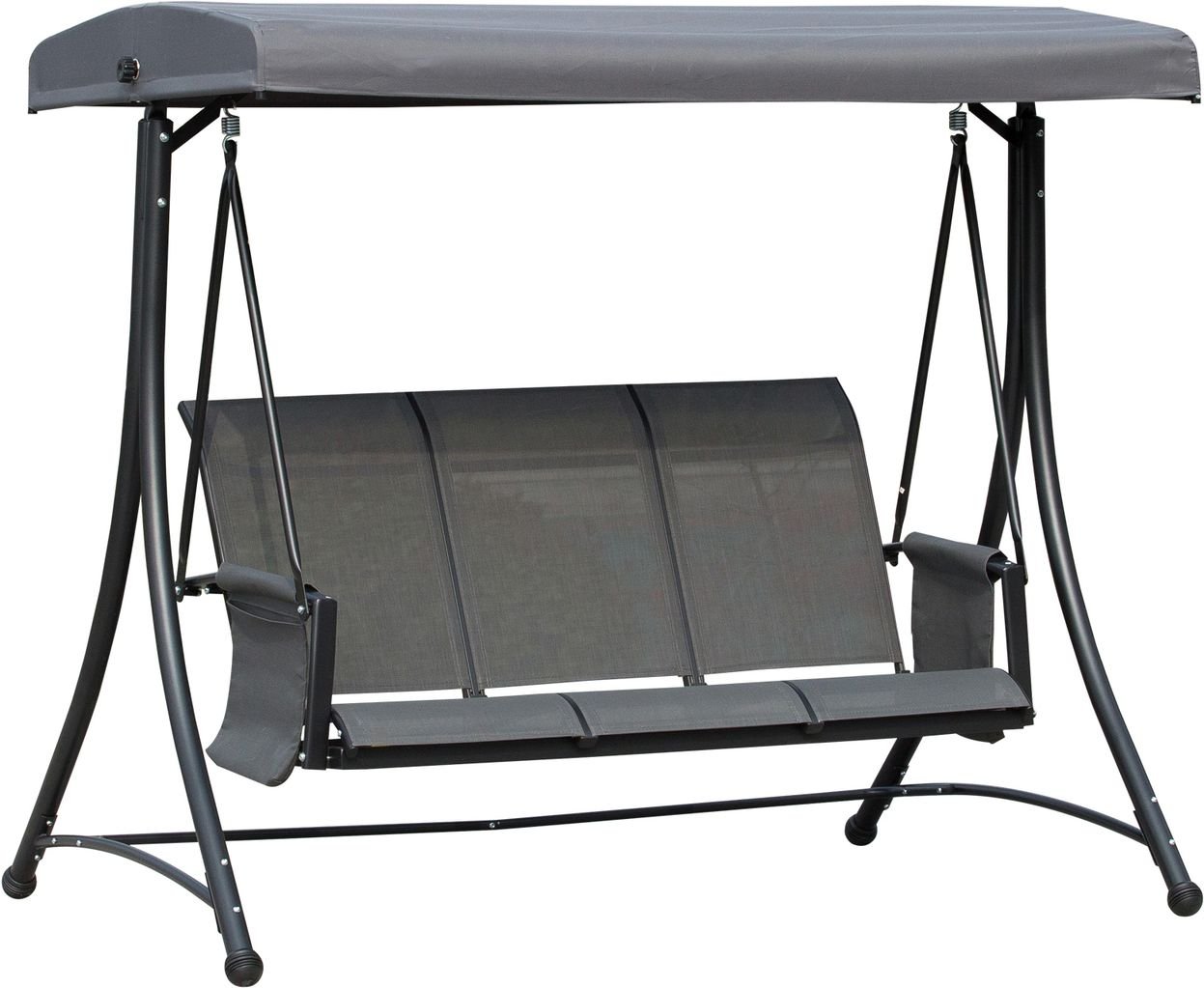 3-Sitzer Hollywoodschaukel Gartenschaukel mit Sonnendach Aluminium