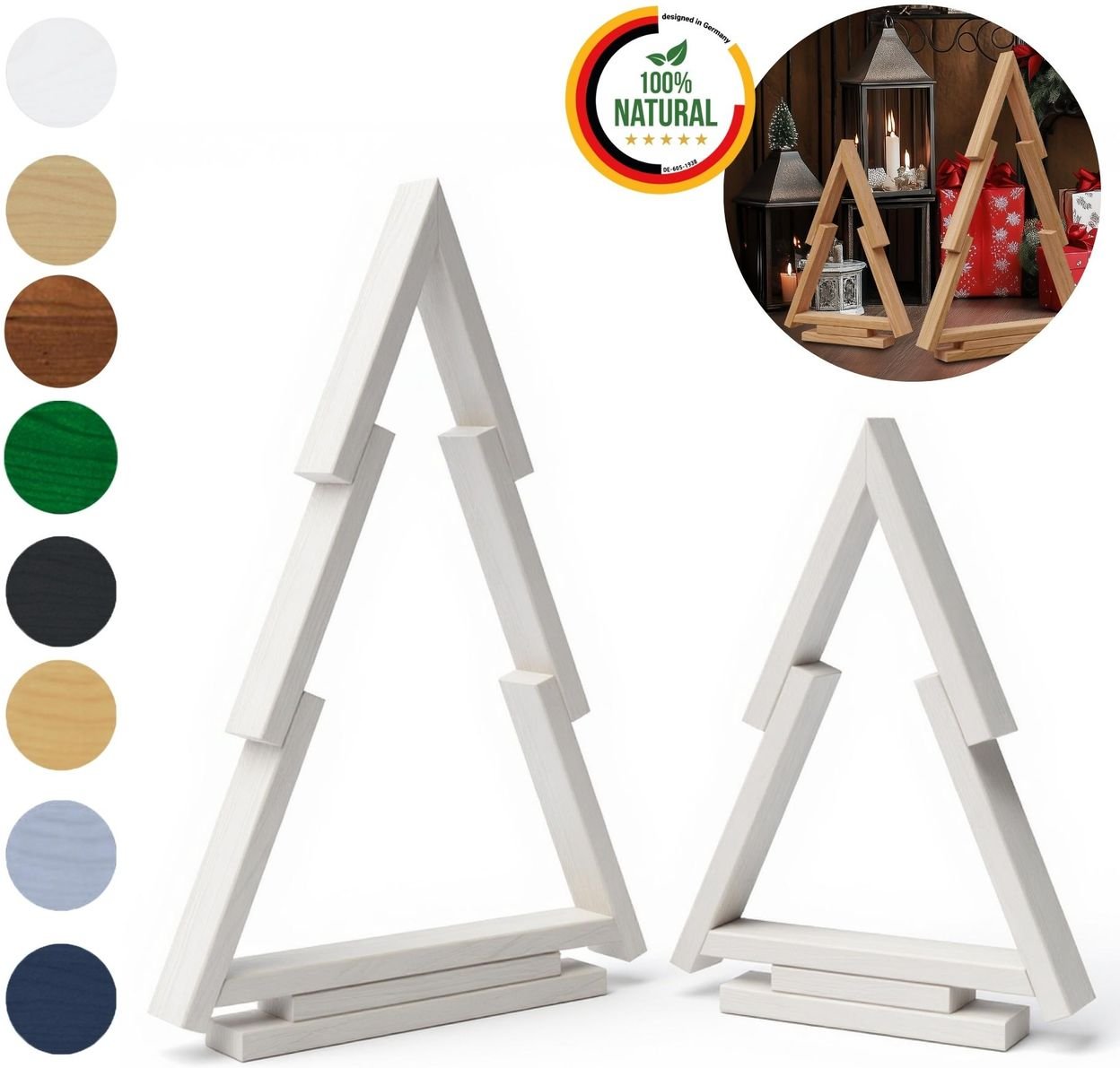 2er-Set Weiß Weihnachtsdeko - für Innen und Außen Deko Weihnachtsbaum