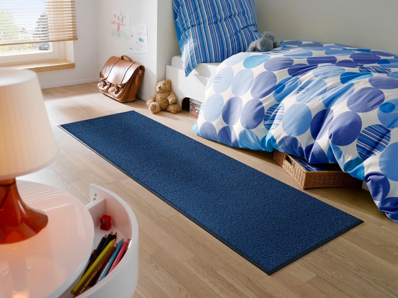 Rutschfeste Fußmatte Navy 180 x 60 cm