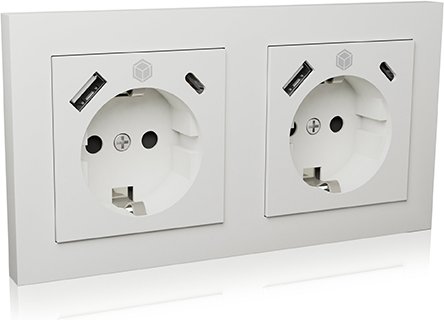 IB-MPS4200W-PD, Unterputz Steckdosenset mit USB PD Ladefunktion