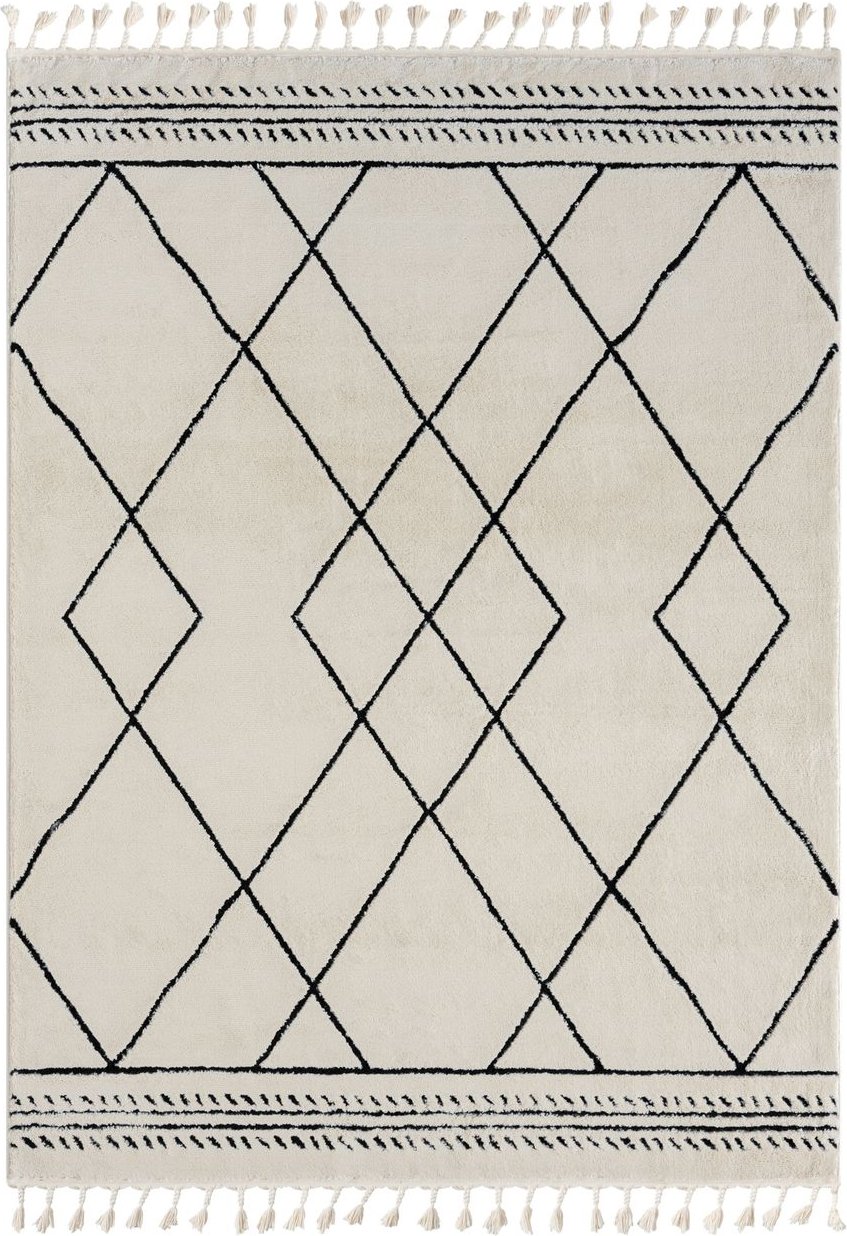 Thumbnail - Teppich Moroccan Comfort, 190 cm x 240 cm, Farbe weiß, rechteckig, Florhöhe 19mm