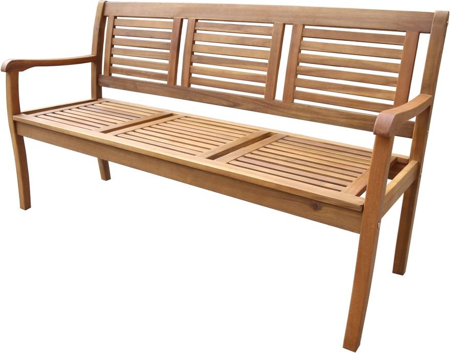 3-Sitzer Gartenbank aus Akazienholz, ca. 153 x 89 x 58 cm - Braun