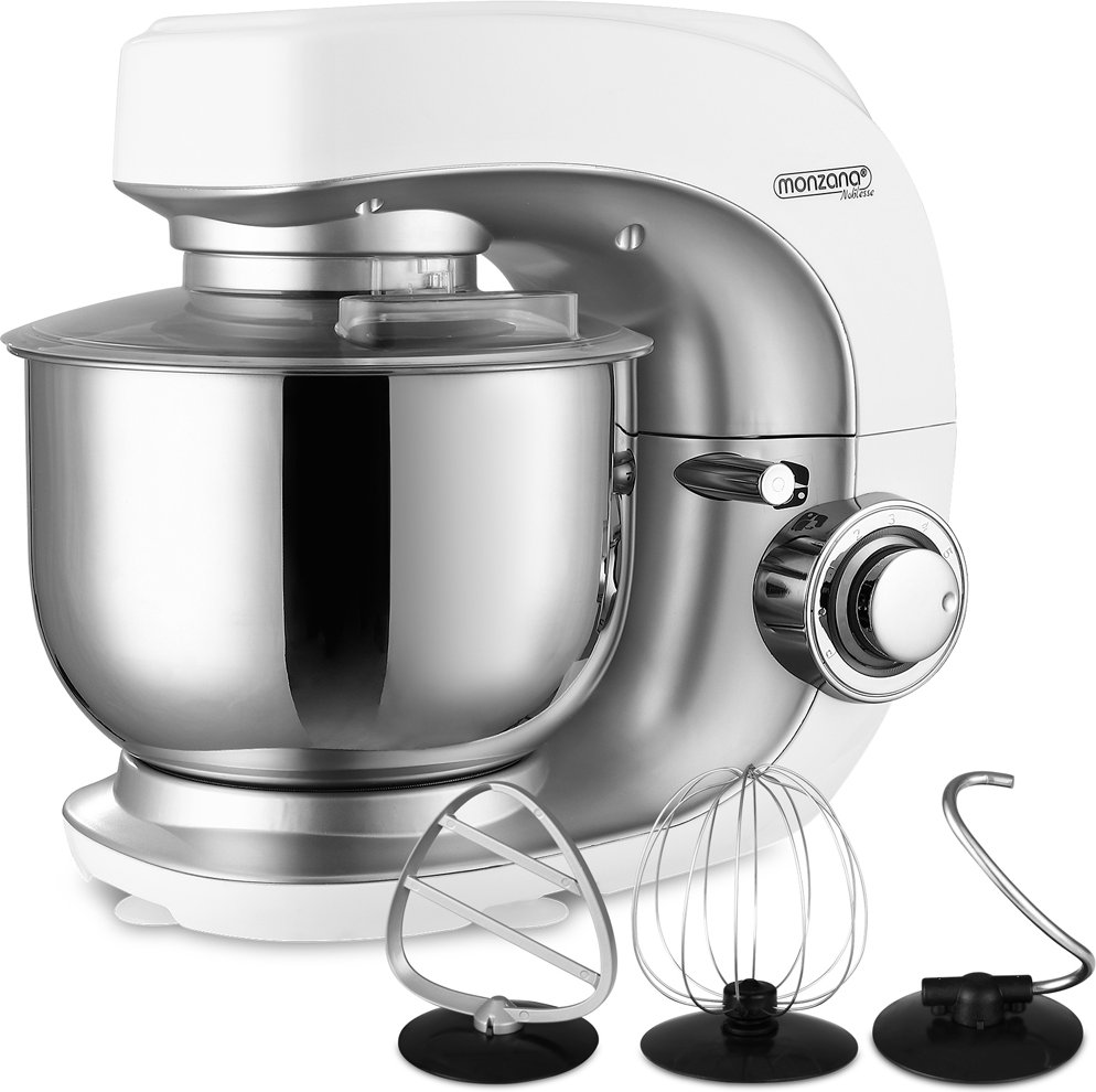 monzana Küchenmaschine Noblesse Silber 1000W 4,5L