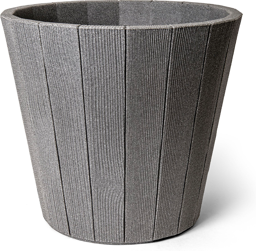 Holzoptik-Pflanzkübel "Wood" - Grau