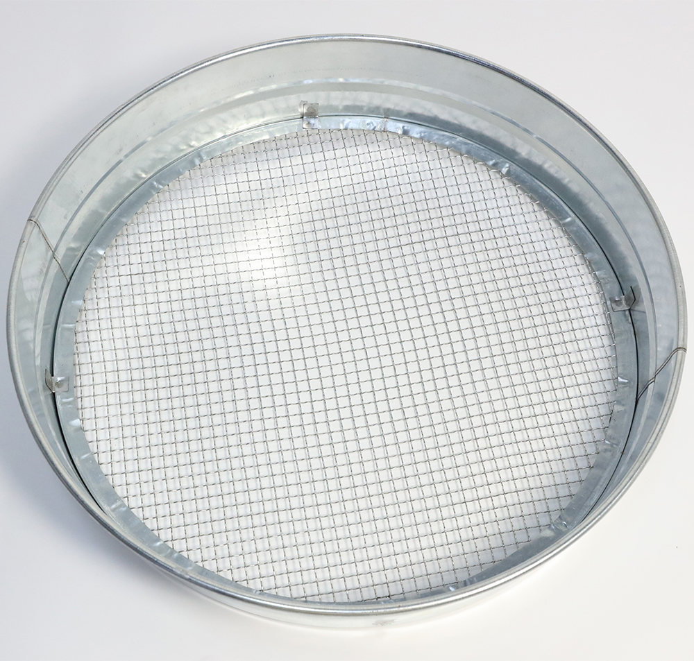 Gartensieb aus verzinktem Edelstahl