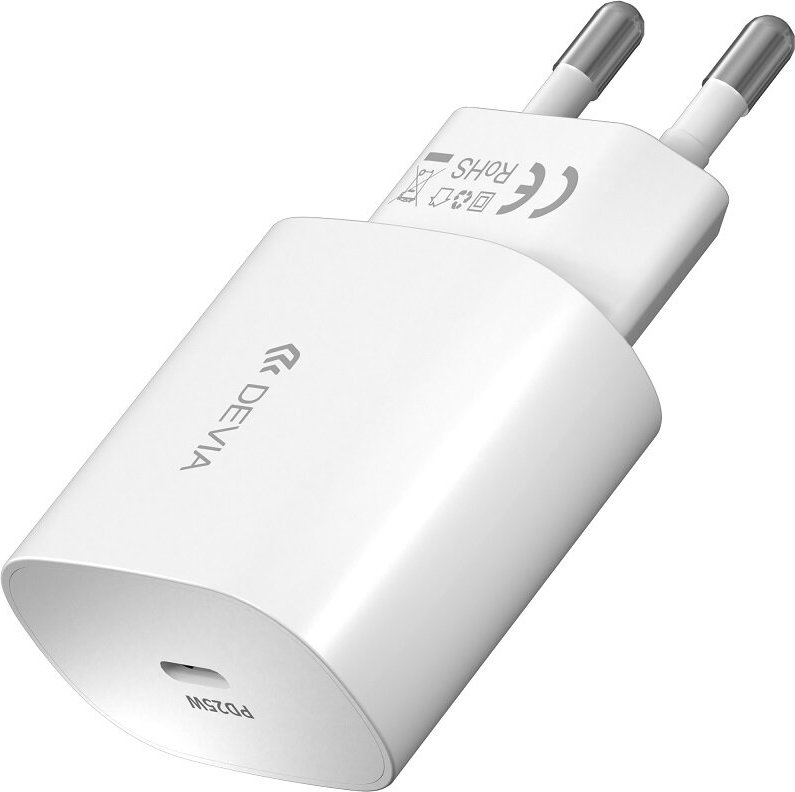 Wandladegerät Smart PD 25W 1x USB-C weiß + Kabel USB-C