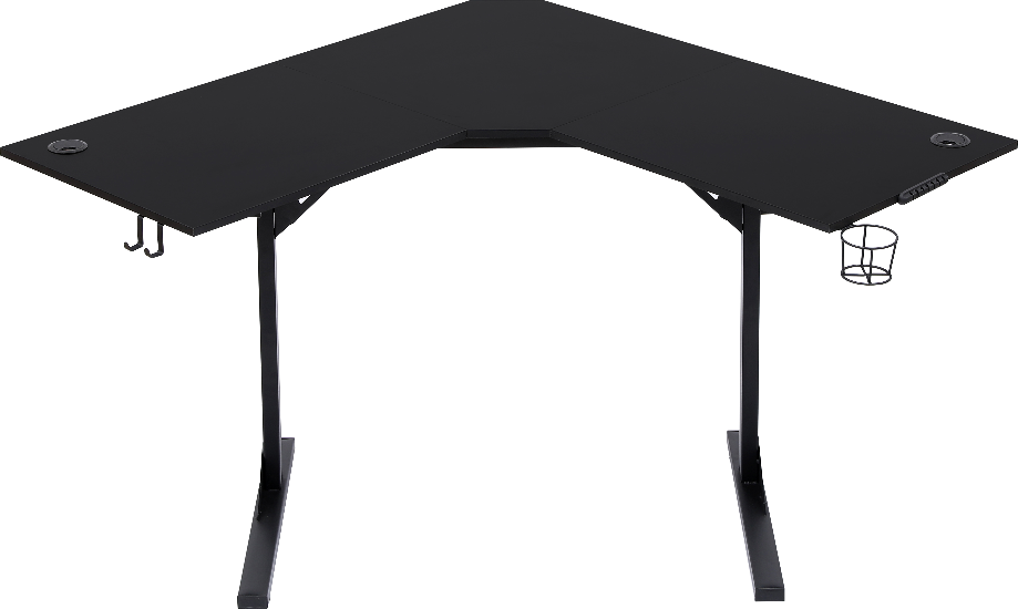 Ecktisch in L-Form für das Homeoffice, ca. 120 x 120 x 76 cm – Schwarz