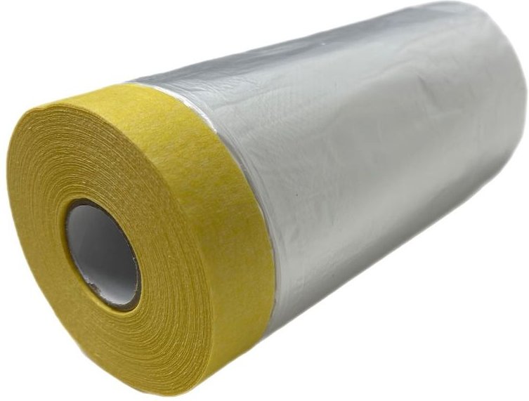 Thumbnail - Abdeckfolie mit Malerkrepp Masker Tape 1100mm/33m 1x
