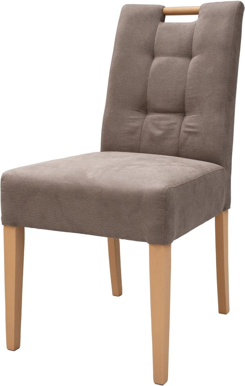 Thumbnail - 4er Set Polsterstuhl Ostrava Buche Natur lackiert Taupe