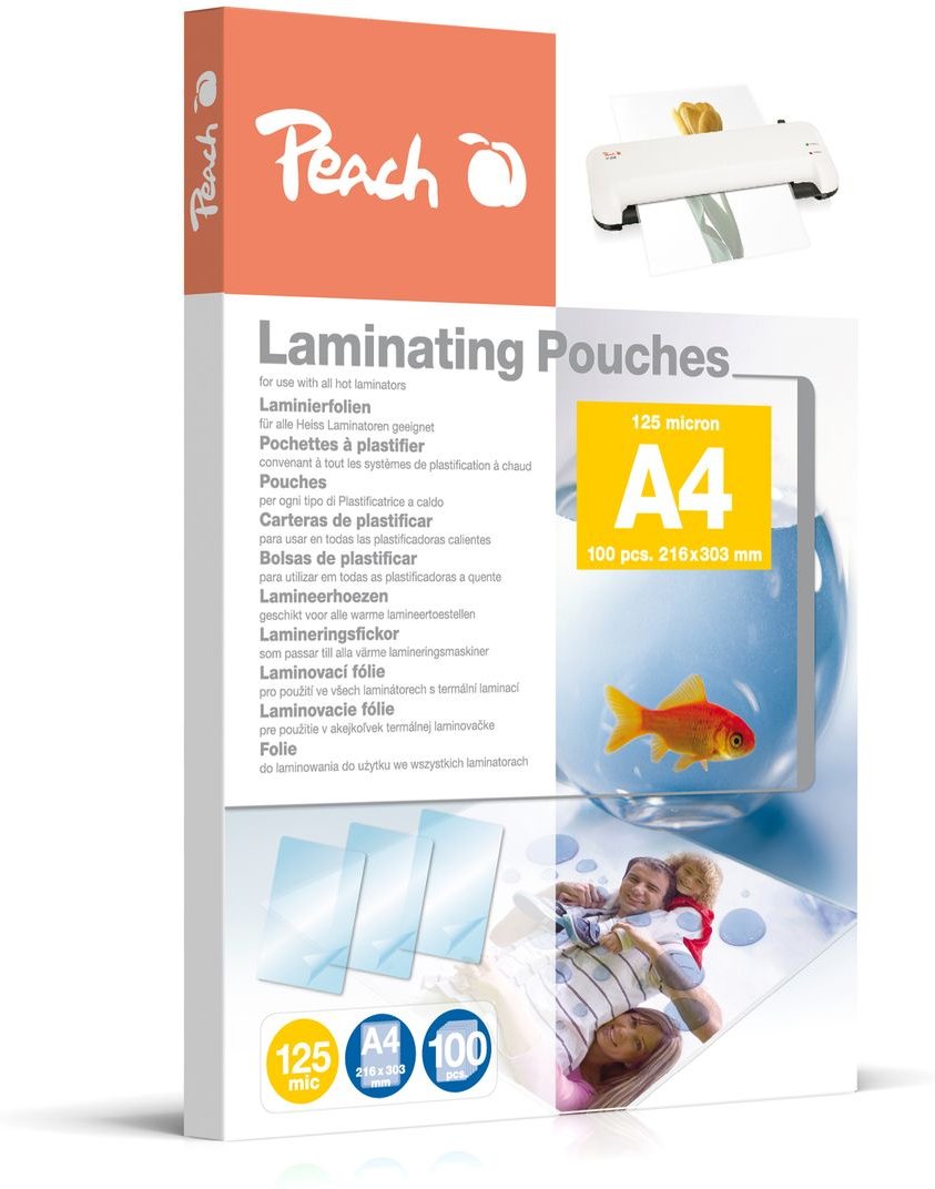 Laminierfolien A4, 125 mic, glänzend, 100 Stk.