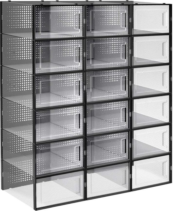 Stapelbare Schuhboxen 18er Set