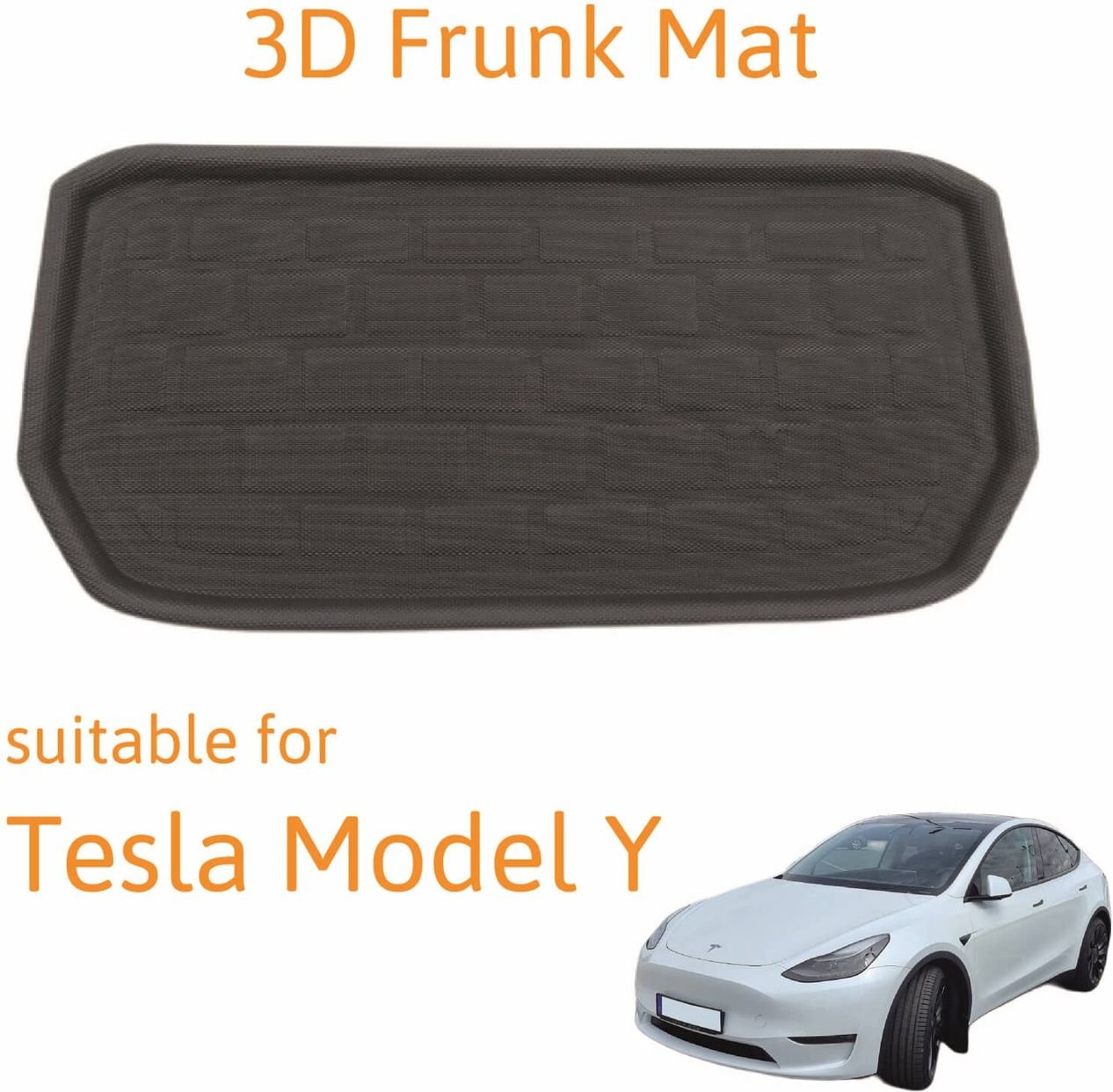 3D Frunk Front Kofferraummatte passend für Tesla Model Y / Performance rutschfest