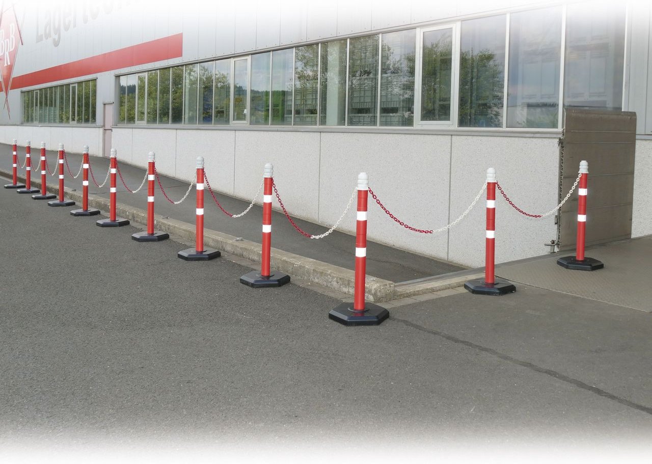 Ketten- / Warnständer Komplett-Set mit 12 Kettenständern