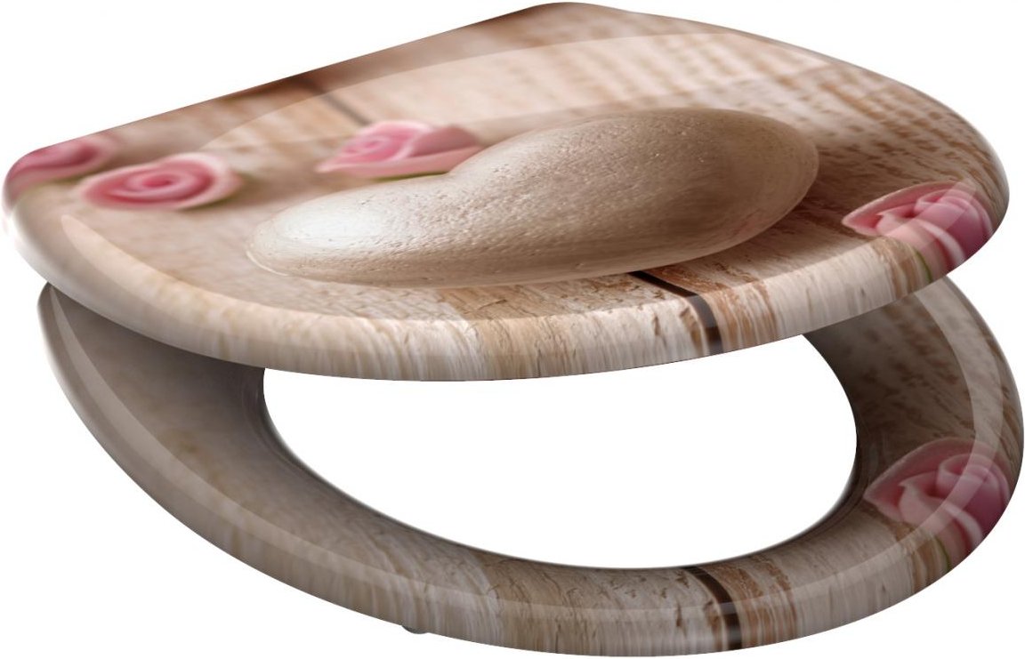 Thumbnail - WC-Sitz ROMANTIC Duroplast Kunststoff Absenkautomatik Schnellverschluss Motiv