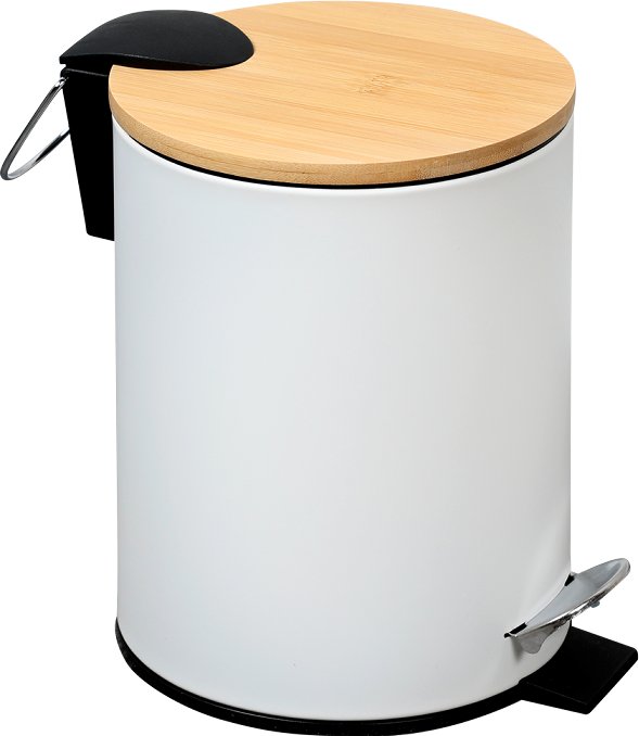 Kosmetikeimer Bambus, FSC, weiß 3l